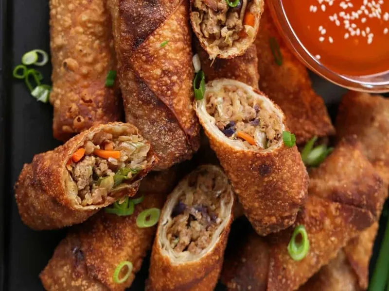 what is the pink stuff in egg rolls