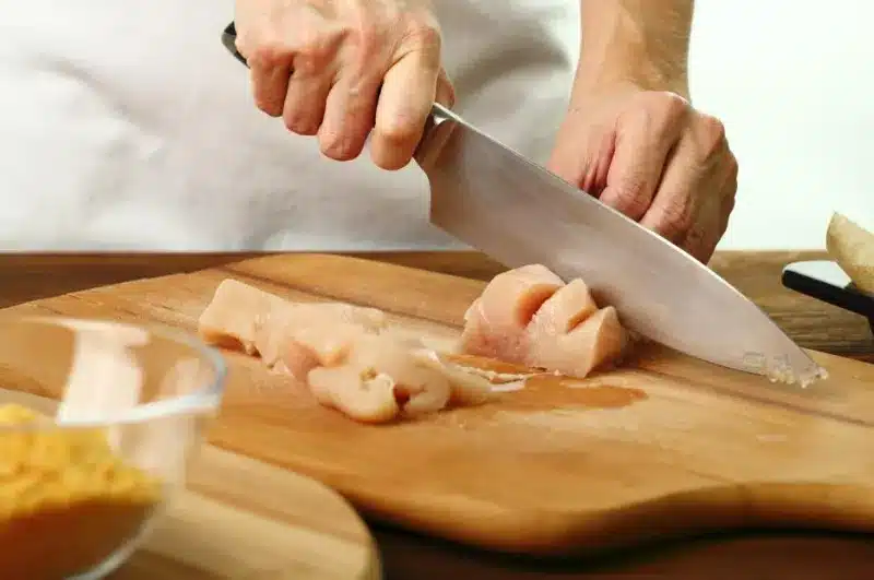 best knife to cut raw chicken breast